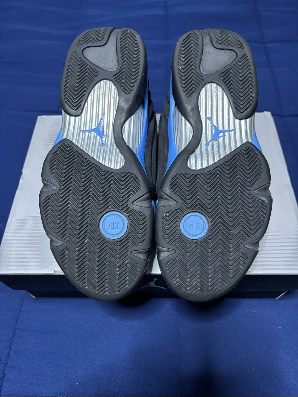 Jordan 14 Retro Black University Blue 2026 Size 10